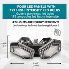 Bell+Howell Quadburst 360 Shop Light Pro Ultra-Bright Ceiling Light-Screw in socket installation: installs by screwing into a standard light socket for a quick upgrade without hardwiring