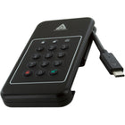 Apricorn Aegis NVX Ultra High Speed 2 TB NVMe USB-C Hardware Encrypted Portable Drive - Black-Drive is Unlocked by Entering a PIN on Keypad and not the Host Computer’s Keyboard. Until the device is unlocked via its keypad, it remains invisible to the host. 