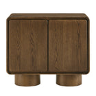 Modway Lumo 2-Door Curved Wood Accent Cabinet - Walnut-8