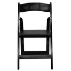 Flash Furniture HERCULES Series Black Wood Folding Chair with Vinyl Padded Seat-Set of 4 Wood Folding Chairs