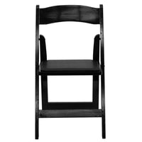 Flash Furniture – Chaise pliante en bois Hercules Series, siège en vinyle rembourré, noir, 4/paquet-Ensemble de 4 chaises pliantes en bois