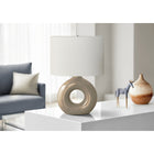 Monarch Specialties 24" H Contemporary Table Lamp - Brown Ceramic / Ivory / Cream Shade-A convenient on/off rotary switch operates up to a 100W bulb (not included) to instantly illuminate a living room, office, or bedroom space