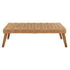 Modway - Thames Patio extérieur en osier Terrasse extérieure Rotin Table basse - Naturel-Capsules de pied non marquées