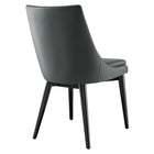 Modway Viscount Vegan Leather Dining Chair - Grey-Chair Weight Capacity: 286 lbs.