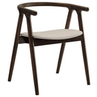 Modway Henry Vegan Leather and Wood Dining Chair - Stone-Mid-Century Modern Dining Chair