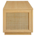 Modway Soma 47" Rattan Storage Bench - Oak-Safety Warning Label