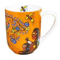 Oscardo A Family Reimagined by Cody Houle Porcelain Mug - 485ml-Indigenous Art Design - A Family Reimagined by Cody Houle, Anishinaabe artist, First Nations artwork celebrating cultural heritage and tradition