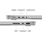Apple MacBook Pro 14" - M5 Max - 18-core CPU - 2 TB SSD - 36 GB Memory - Silver-Advanced Camera and Audio - Stay perfectly framed and sound great with a 12MP Center Stage camera, three studio-quality mics, and six speakers with Spatial Audio and support for Dolby Atmos