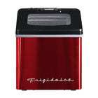 Frigidaire - Machine à glaçons portative compacte de comptoir de 40-lb avec fenêtre - Acier inoxydable rouge-Fenêtre transparente pleine grandeur sur le dessus de la machine