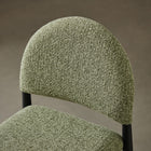 Modway Hayley Upholstered Fabric Counter Stool - Black Leaf-Padded Seat