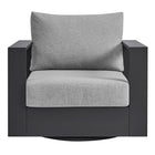 Modway - Tahoe Terrasse extérieure Aluminium revêtu en poudre Fauteuil pivotant - Gris-Assemblée requise