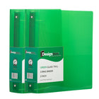 JAM PaperMD – Reliure en plastique à 3 anneaux, 2 po, vert, 2/paquet-Plastique vert