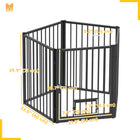 PawHut 5-Panel Dog Playpen with Door - 30" H-One-way door with cat door facilitates easy entry
