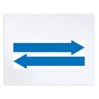Cosco - Panneau blanc avec flèches bleues avec kit de piquet en métal - 15 po x 19 po-Ce panneau directionnel présente des flèches bleues audacieuses sur fond blanc pour une visibilité et une orientation claires