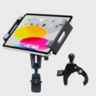Mighty Mount Heavy Duty Cradle Mount for Tablet/iPad - Quick Connect Handlebar Mount-Adjustable ipad holder: for stationary bicycle, treadmill, elliptical, spin bike, microphone stand, and indoor exercise equipment