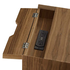 Modway Ember Wood Nightstand With USB Ports - Walnut-Two Full-Extension Drawers