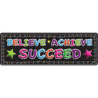 Ashley Productions The Original Fun Mat Mat Runner - 15.5" x 47" - Believe - Achieve - Succeed - Chalk Loops-Measurements and Design: The Believe, Achieve, Succeed, Chalk Loops Mat Runner measures 15.5" x 47".