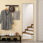 HOMCOM Full Length Mirror Floor Standing or Wall - 19.7" W x 63.6" H - Black-Two way to use: freestanding or wall mounted 