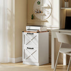 HOMCOM 2-Drawer Letter/A4 Filing Cabinet - White-Tall, narrow design maximizes storage potential in small spaces and corners
