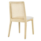 Modway Monarch Wood and Rattan Dining Side Chair - Antique White/Natural/Heathered Weave Ivory-7