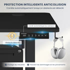 MotionGrey - Bureau assis-debout électrique Ergo2 réglable en hauteur, 40 po de largeur, avec réglages mémorisés - Noir-5