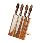 Tramontina - Ensemble de couverts pour barbecue Churrasco avec porte-couteaux magnétique en bois - Acier inoxydable - Manches en polywood - Ensemble de 5 pièces-Idéal pour préparer et servir des repas de barbecue de haute qualité