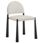 Modway Hayley Upholstered Fabric Dining Side Chair - Black/Cream-Versatile Dining Side Chair