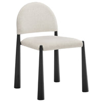 Modway Hayley Upholstered Fabric Dining Side Chair - Black/Cream-Versatile Dining Side Chair