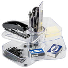 JAM Paper Desk Organizer Supply Set - 4 x 4 x 3.5 - Swivel - Clear-Colour: Clear