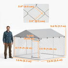 PawHut Covered Dog Kennel for Small Medium Dogs - 7.5' L x 7.5' W x 5.6' H-Tall height prevents dogs from jumping over