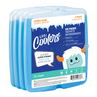 Fit And Fresh - Cubes réfrigérants minces cool coolers bleu - paquet de 4-Chaque unité réfrigérante mesure 12 cm x 12 cm x 0,6 cm, format parfait pour un usage quotidien