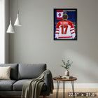 Connor Mcdavid Team Canada White Back View - Framed Canvas - 22" x 31"-Ready to hang - arrives fully assembled