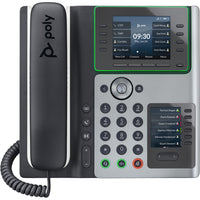 HP Poly Edge E450 Corded IP Phone-3.5" 320 x 240 (primary), 2.4" 240 x 320 (secondary), Colour IPS LCD