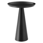Modway Maren Round Side Table - Black-Iron Side Table