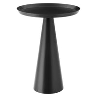 Modway Maren Round Side Table - Black-Iron Side Table