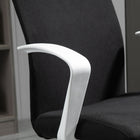 Vinsetto - Chaise d’ordinateur pivotante en lin à dossier moyen - noir-39 po s’adaptent à votre bureau ou à vos habitudes d’assise