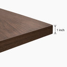 Ezywork - Bureau assis-debout électrique réglable en hauteur 60 po - Structure noire / Plateau en bois foncé-Capacité de charge : 70 kg