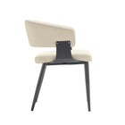 Manhattan Comfort - Lot de 2 chaises de salle à manger modernes Luce 22 po en similicuir texturé - Sable-Conçu pour durer Produit de qualité commerciale