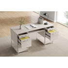 Whalen 60" Roca Double Pedestal Desk-Adjustable floor levelers