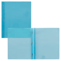 Staples - Couverture de rapport en poly avec cordon - bleu citron-couverture en poly avec cordon, bleu citron