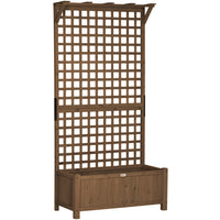Outsunny 72" Wood Raised Garden Bed - Coffee-Plenty of space to plant vegetables, flowers, and herbs
