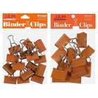 JAM Paper Colourful Binder Clips Assortment - Medium & Large - Orange - 27 Pack-Colour: Orange | Made of tempered steel for an extra strong hold