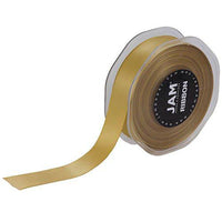 JAM Paper Double Faced Satin Ribbon - 7/8" W x 25 yd. - Gold-Colour: Gold