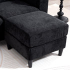 HOMCOM - Canapé sectionnel en forme de L 76 po avec méridienne interchangeable - noir-Couleur : Noir 