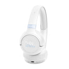 JBL Tune 680NC Wireless On-Ear Noise cancelling Headphones - White-Multi-point connection with Bluetooth 6.0