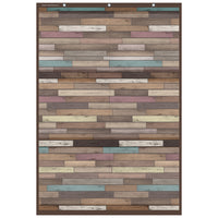 Teacher Created Resources - Grand tableau à 6 pochettes en bois récupéré, 26 po x 38 po-Graphiques de poche légers et durables