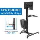 Mount-It Mobile PC Workstation-20 inches of keyboard height adjustment