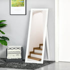 HOMCOM Full Length Mirror - 20.1" W x 57.9" H - White-MDF frame is strong for a mainstay in your home furniture 