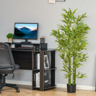 HOMCOM 5' Artificial Bamboo Tree in Pot for Indoor Decoration - Green-This plant includes 336 leaves which bring a natural feeling to your room 