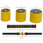 Soozier 44 lb Dumbbell & Barbell Adjustable Set 44 lb Plate Bar Clamp Rod for Strength Training-A high-quality soft paaded grip produces good force friction while increasing comfort and safety 